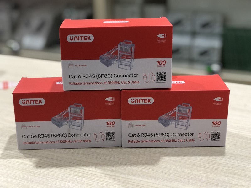 Hộp đầu mạng RJ45 Cat6 (hộp 100 chiếc) Unitek cao cấp Y-OT19TP